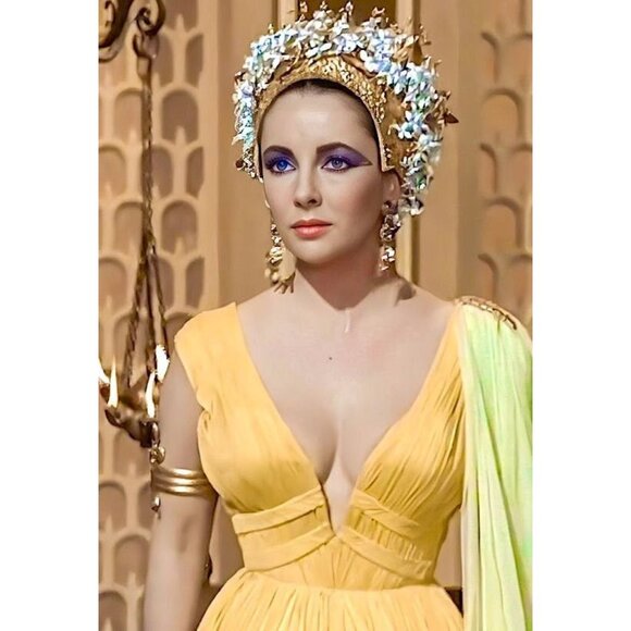 60s Sequin Beaded Yellow Skirt Set XL NWT Cleopatra Movie Inspired Hong Kong - Picture 1 of 16